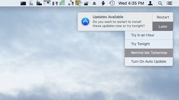 Stop app updarte notifications mac
